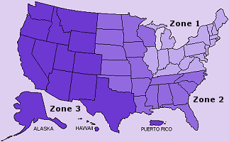 shipping zones
